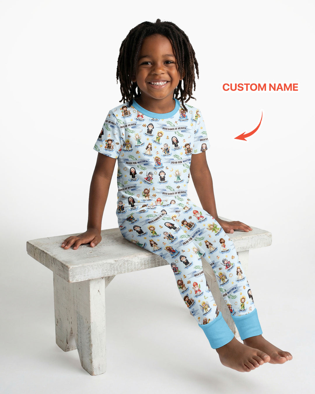 Zweiteiliges, kurzärmliges Pyjama-Set mit Marienkäfern