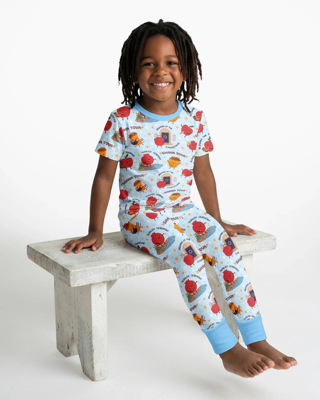 Sweet Sacred Moments Family Matching Bamboo Two Piece Short Sleeve Shorts Pajama Set
