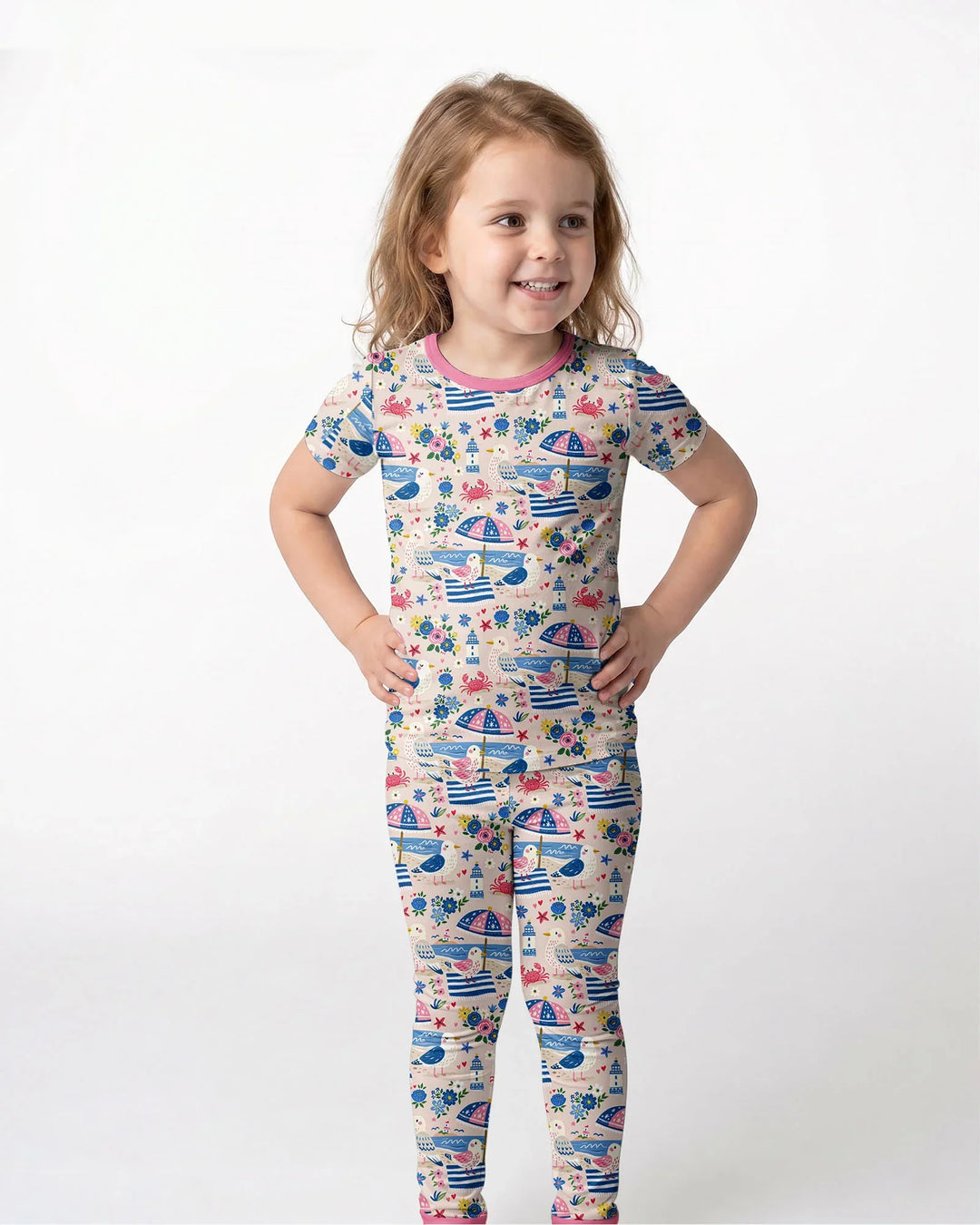 Zweiteiliges, kurzärmliges Pyjama-Set mit Marienkäfern