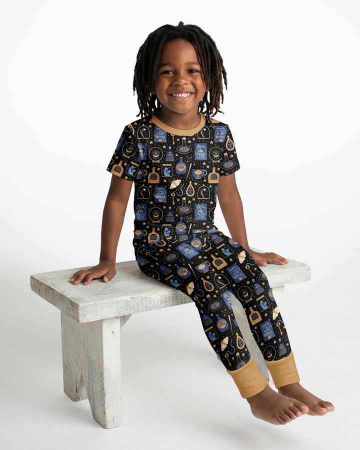Good Witch Spell books and Potions Bamboo Two Piece Short Sleeve Pajama Set