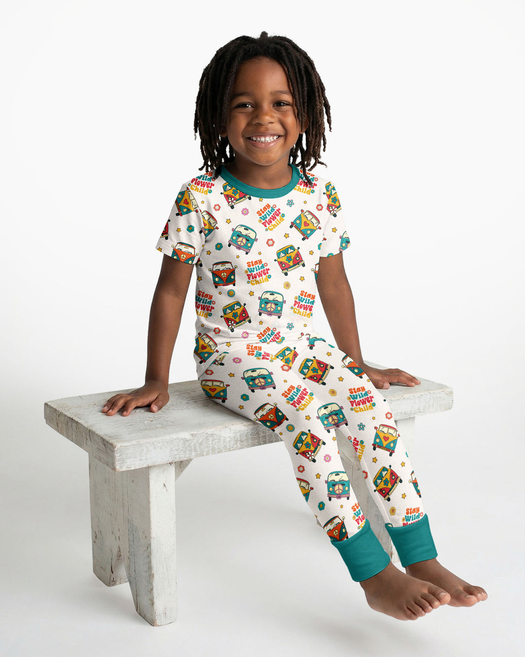 Zweiteiliges, kurzärmliges Pyjama-Set mit Marienkäfern