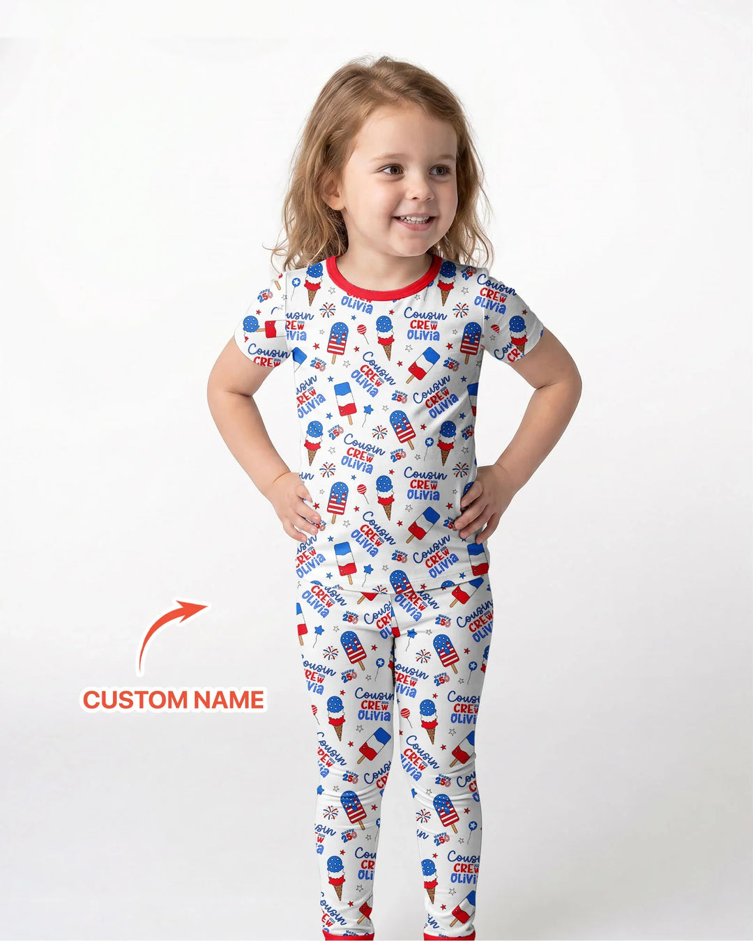 Zweiteiliges, kurzärmliges Pyjama-Set mit Marienkäfern
