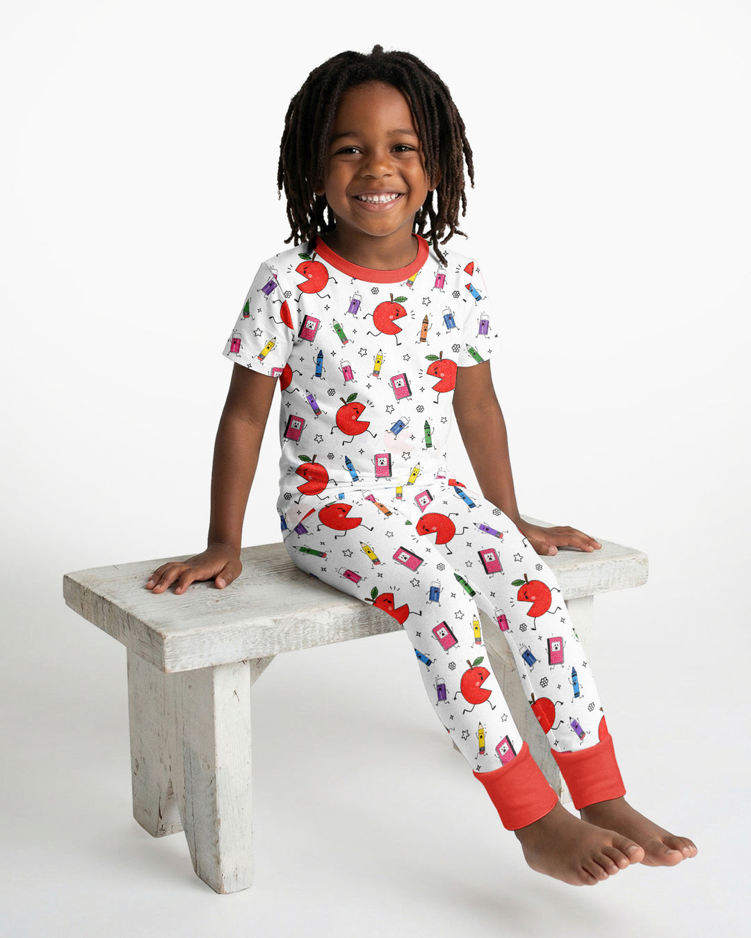 Zweiteiliges, kurzärmliges Pyjama-Set mit Marienkäfern
