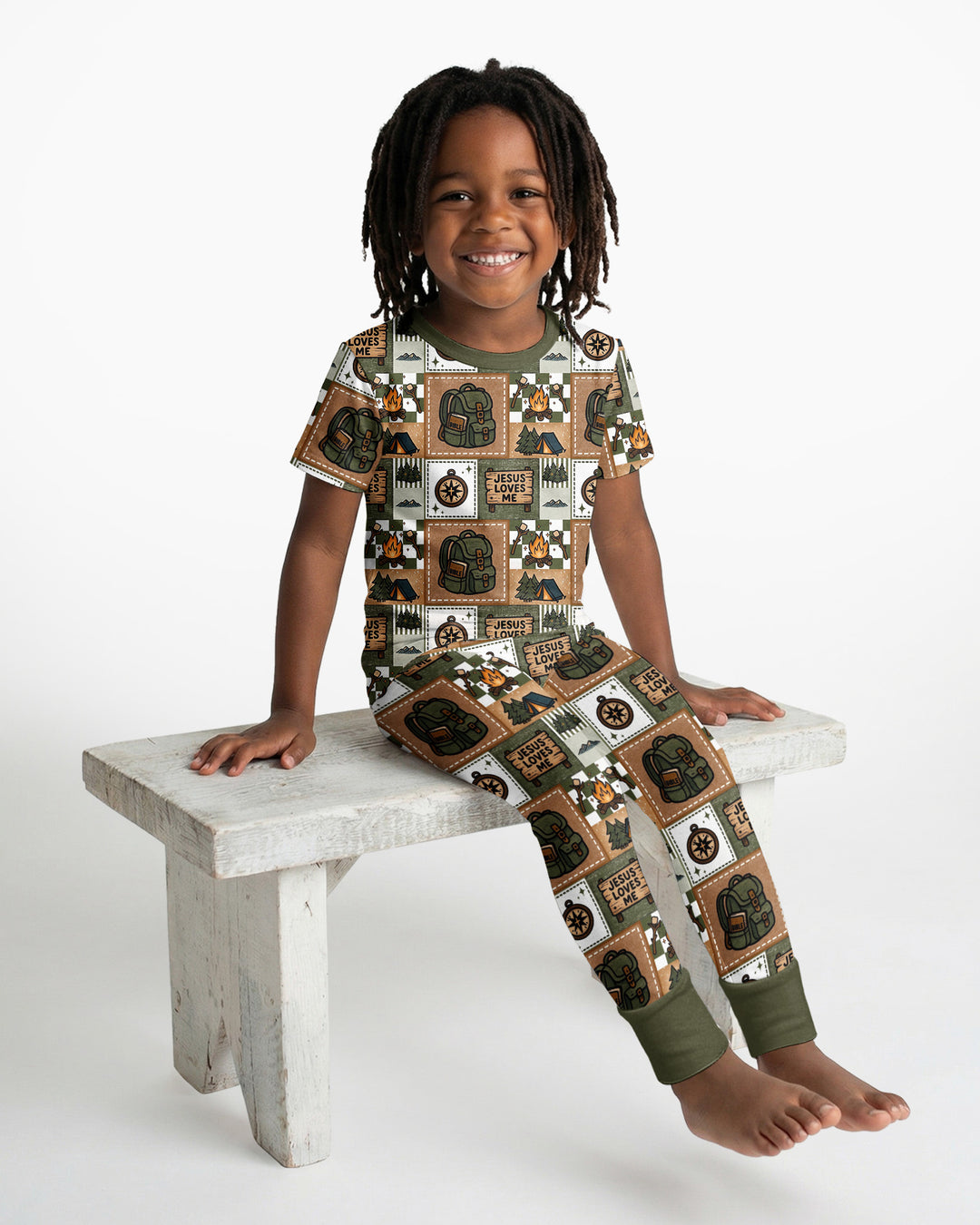 Zweiteiliges, kurzärmliges Pyjama-Set mit Marienkäfern