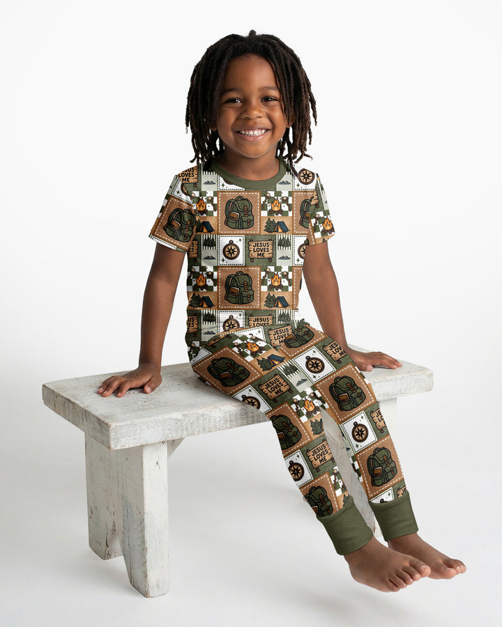 Zweiteiliges, kurzärmliges Pyjama-Set mit Marienkäfern