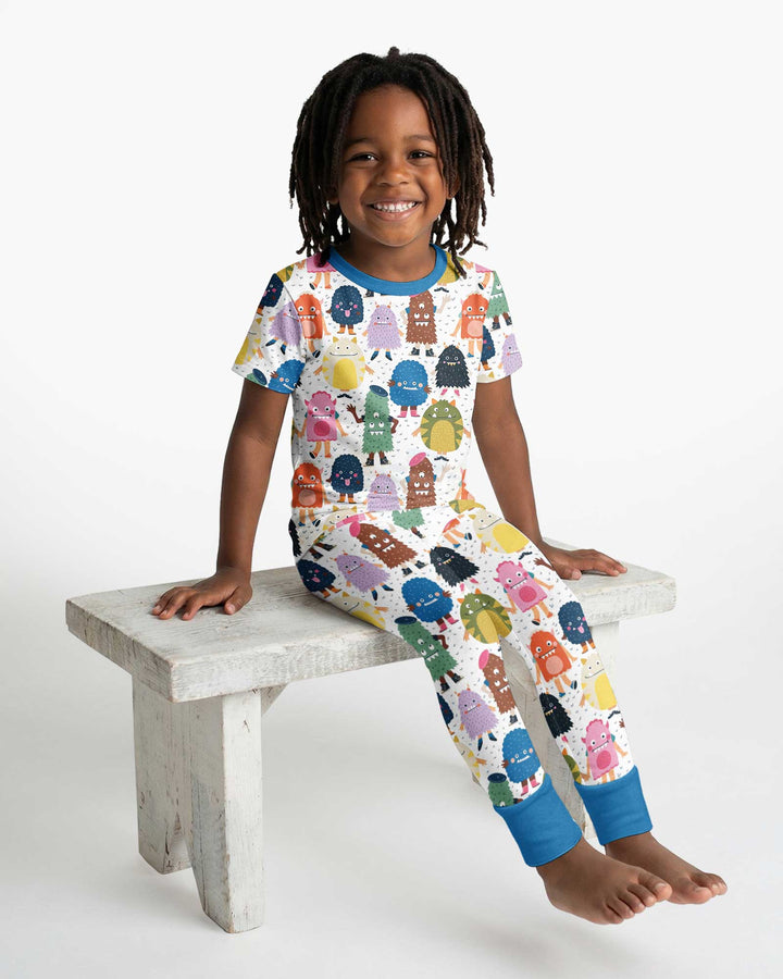 (Not So) Scary Monsters Bamboo Two Piece Short Sleeve Pajama Set