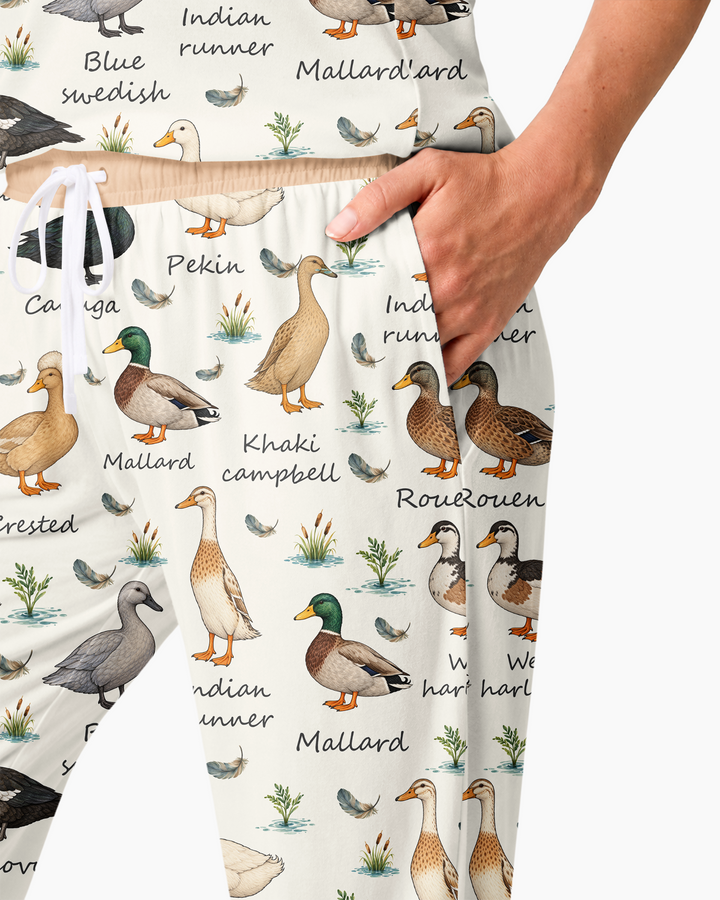 Farm Duck Species Bamboo Women Pajama Set