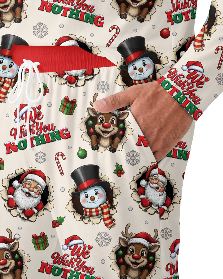 Funny Butt Christmas Squad Bamboo Men's Pajama Set