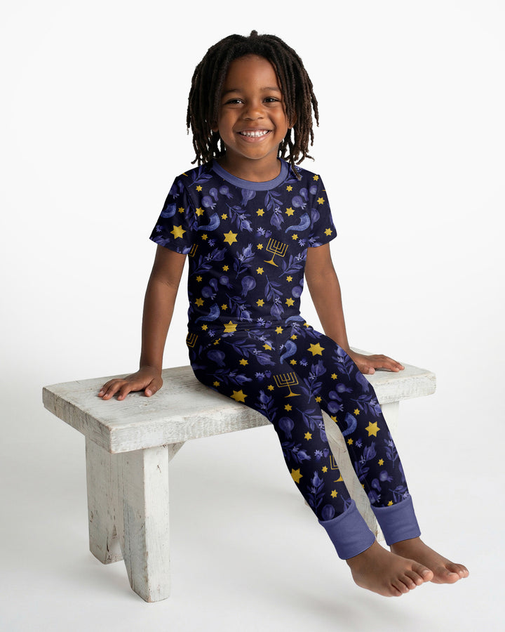 Zweiteiliges, kurzärmliges Pyjama-Set mit Marienkäfern