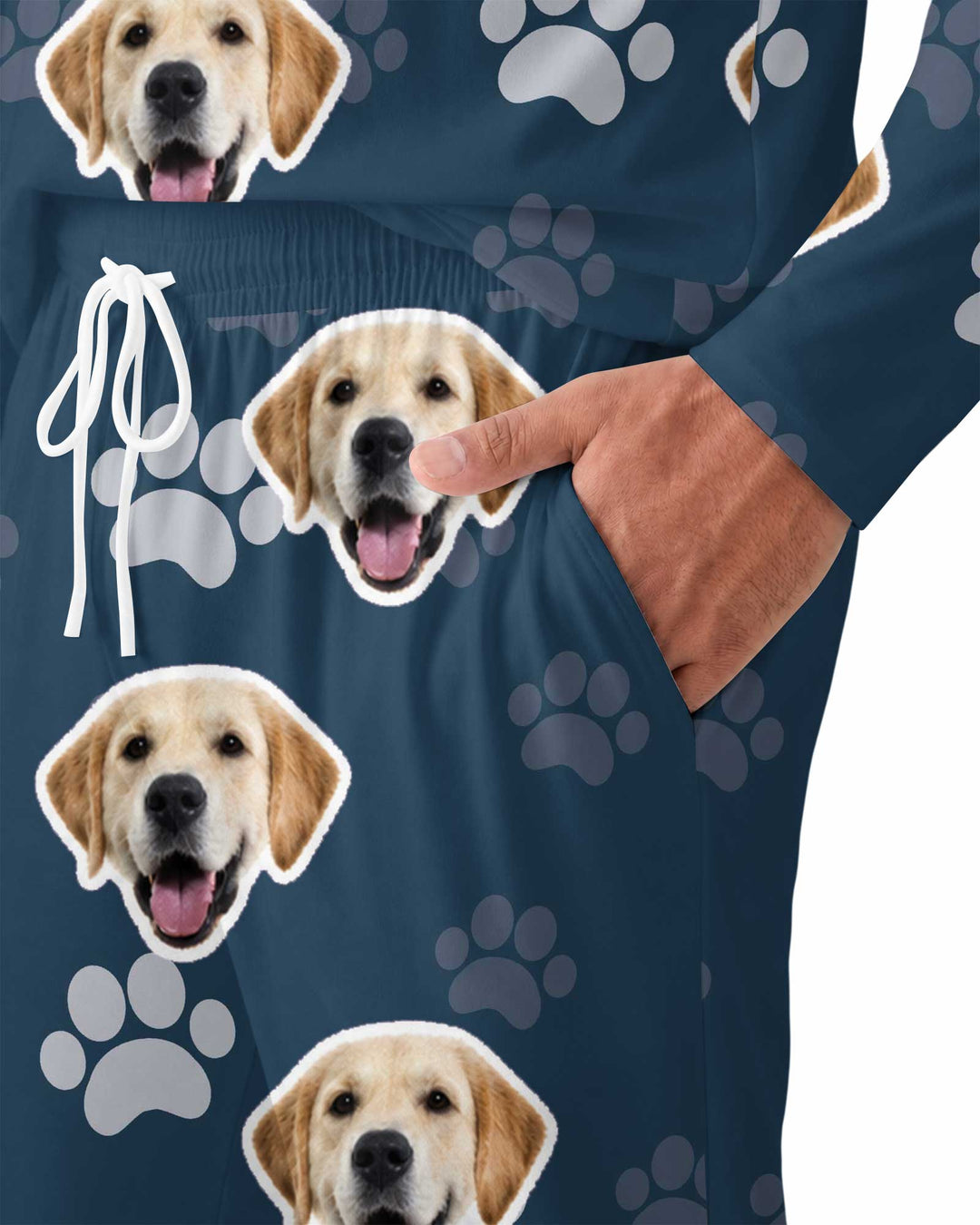 Personalized Dog & Cat Photo Bamboo Men's Pajama Set