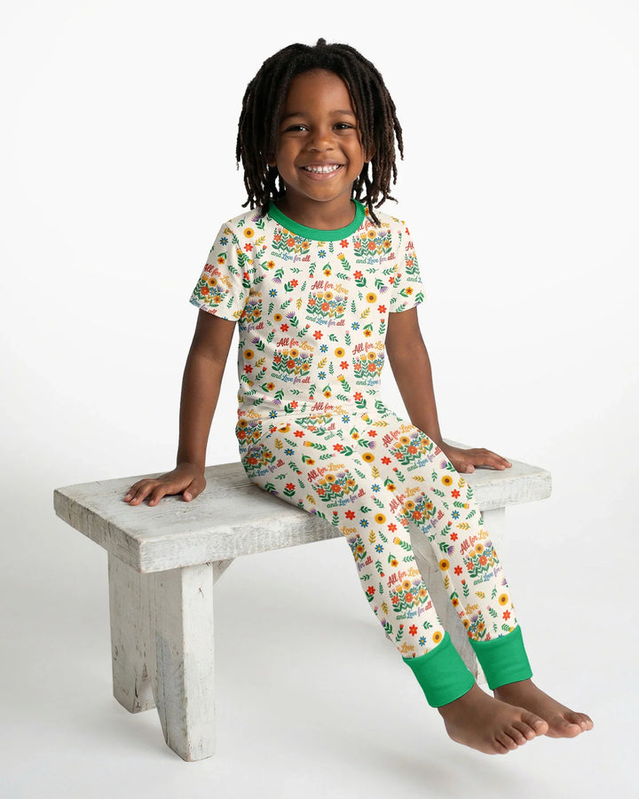 Zweiteiliges, kurzärmliges Pyjama-Set mit Marienkäfern