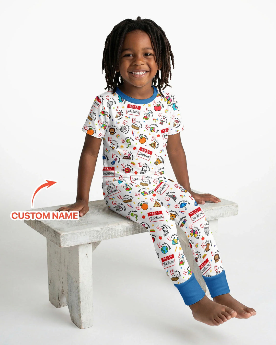 Zweiteiliges, kurzärmliges Pyjama-Set mit Marienkäfern