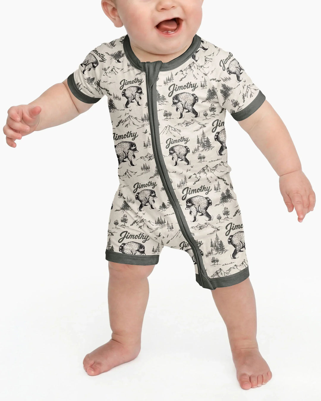Vintage Jimothy Racoon Family Matching Bamboo Shorty Zippy
