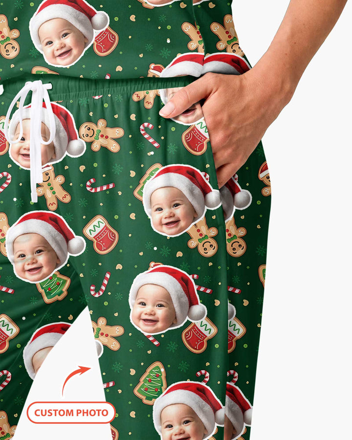 Custom Photo Funny Family Bamboo Women Pajama Set