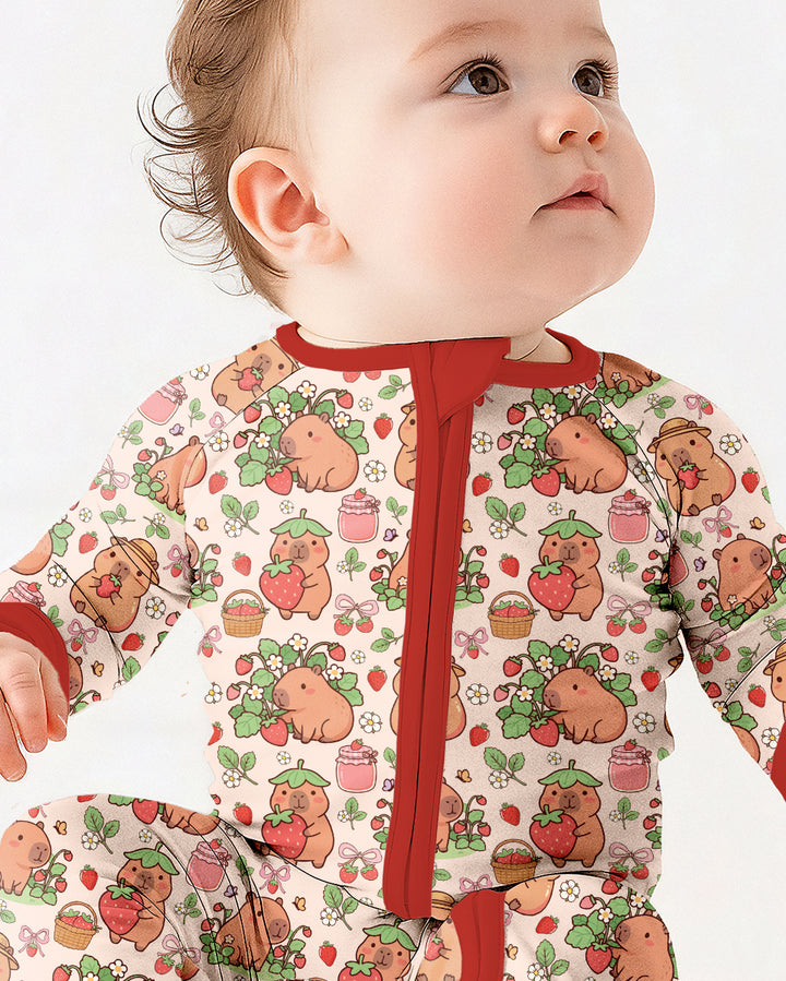 Capybara Strawberry Bamboo Convertible Zippy