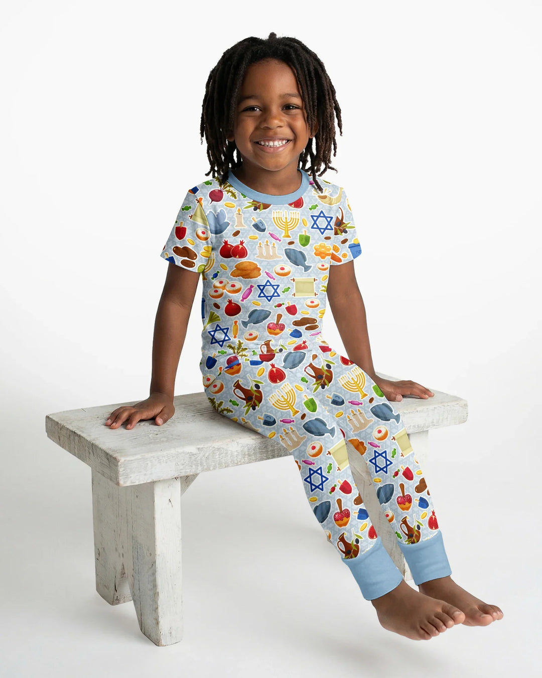 Shana Tovah Bamboo Two Piece Short Sleeve Pajama Set
