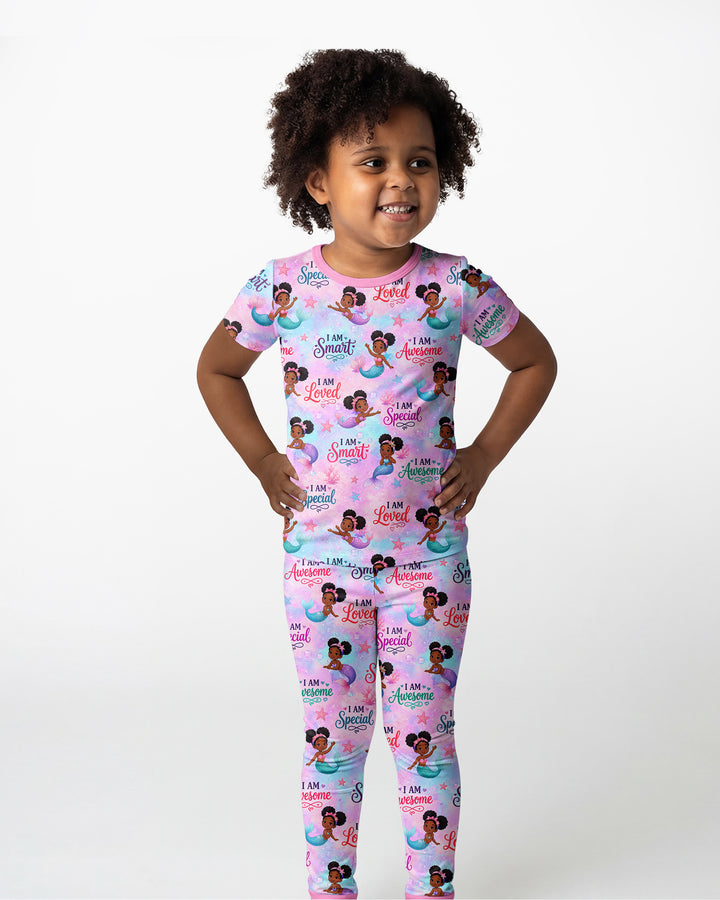 Zweiteiliges, kurzärmliges Pyjama-Set mit Marienkäfern