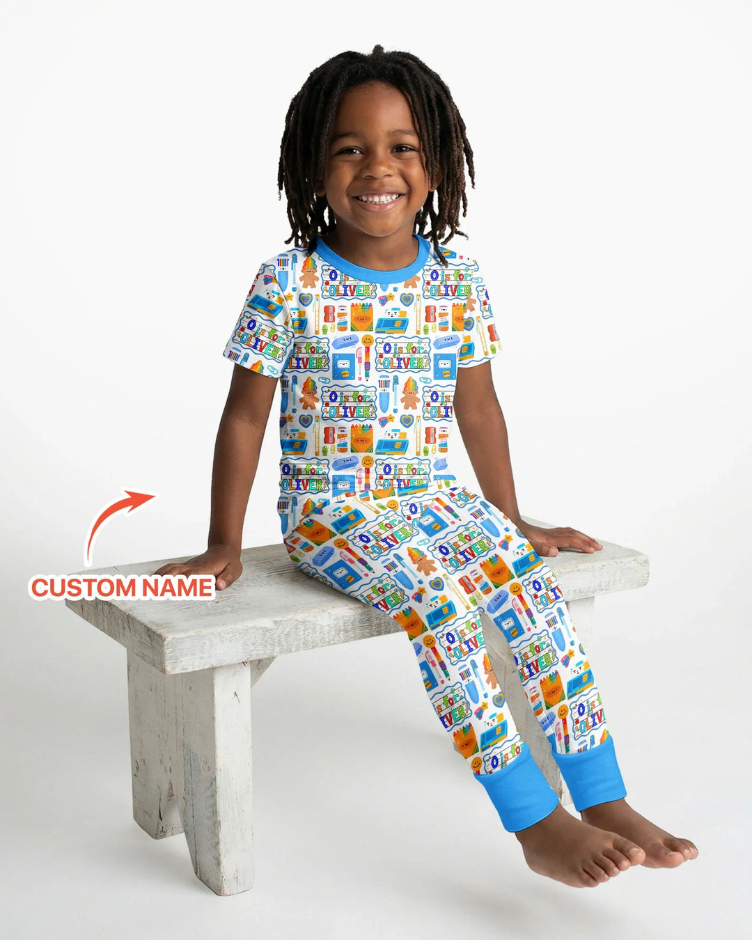 Zweiteiliges, kurzärmliges Pyjama-Set mit Marienkäfern