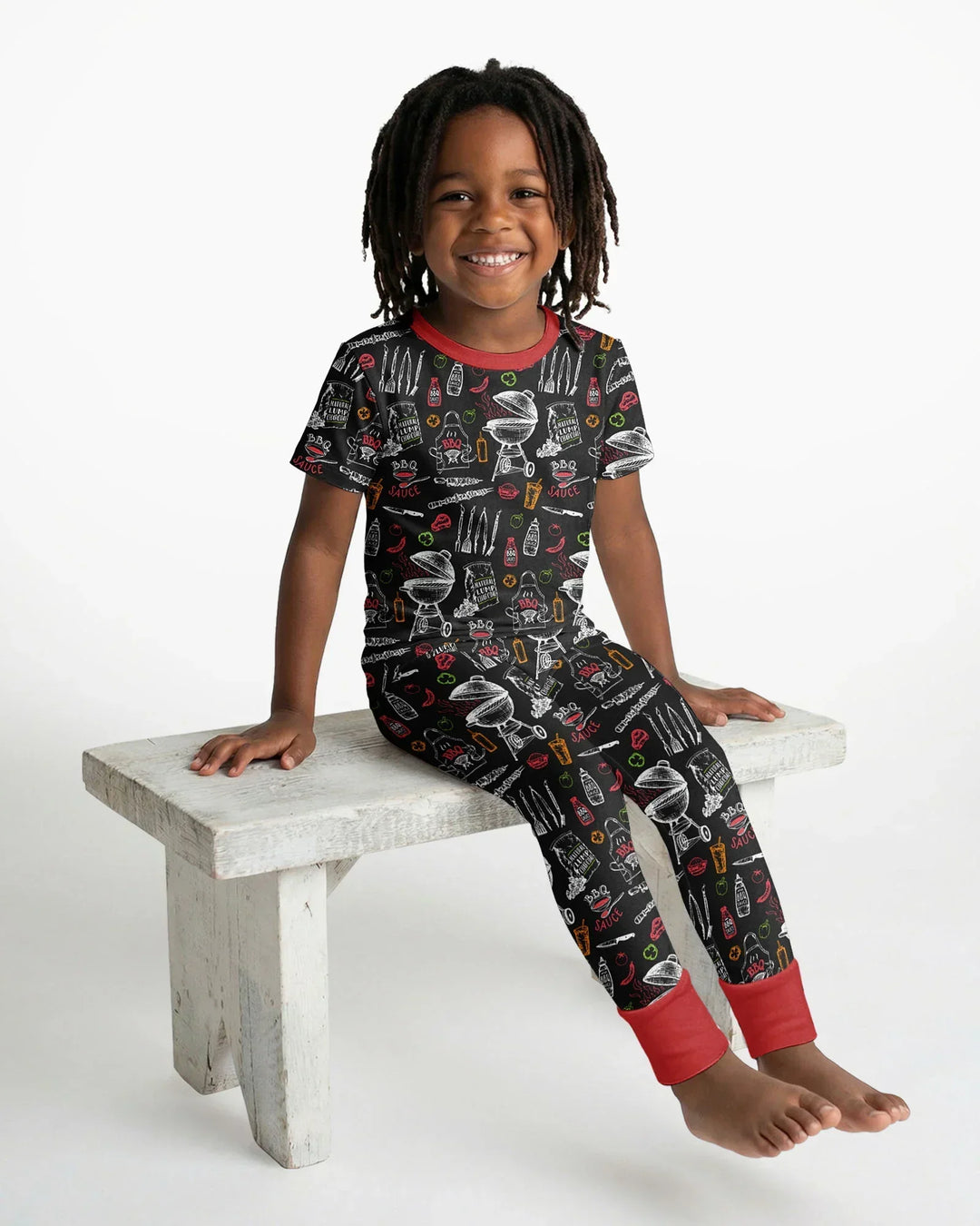 Zweiteiliges, kurzärmliges Pyjama-Set mit Marienkäfern