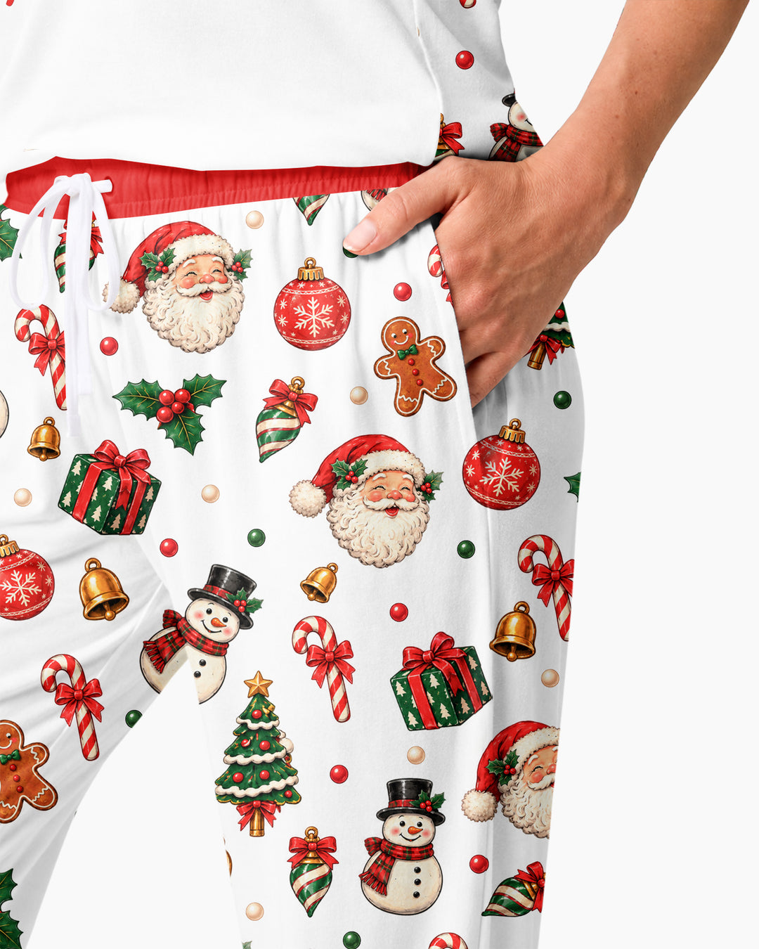Custom Name Christmas The Bow Bamboo Women Pajama Set