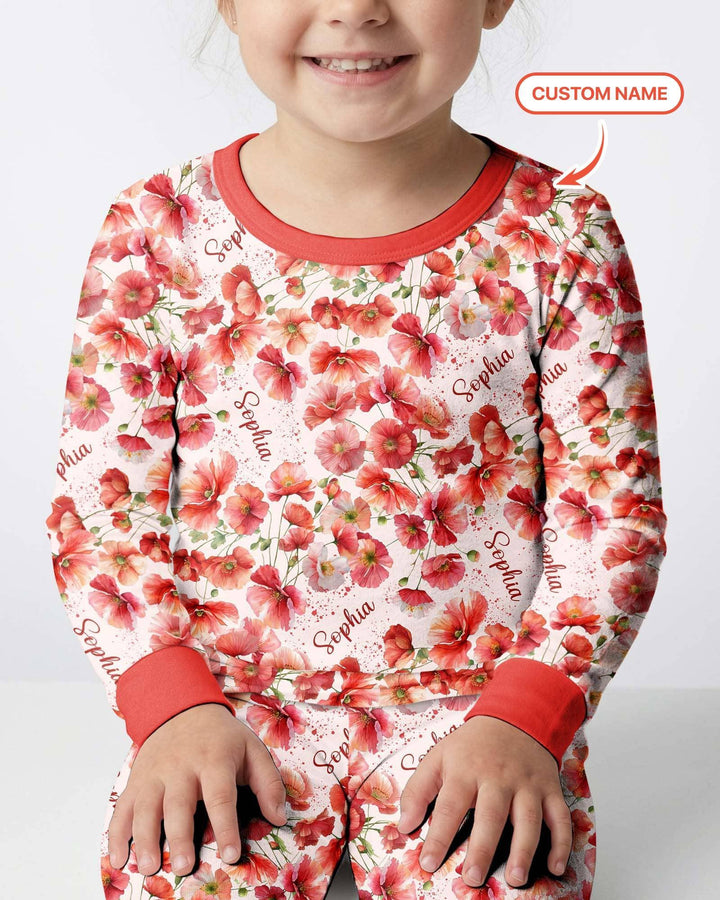 Zweiteiliges Langarm-Pyjama-Set mit Sommerfrüchten
