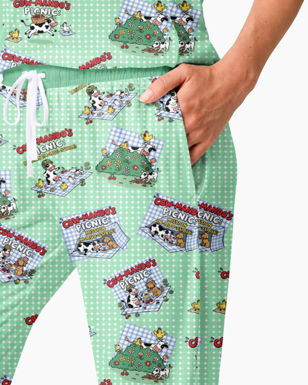Mission Im-moo-sible Bamboo Women Pajama Set