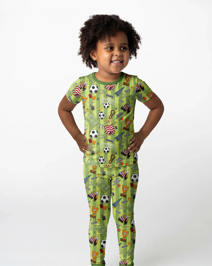 Zweiteiliges, kurzärmliges Pyjama-Set mit Marienkäfern