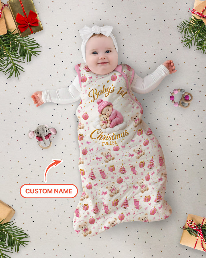 Baby First Christmas Bamboo Sleep Bag