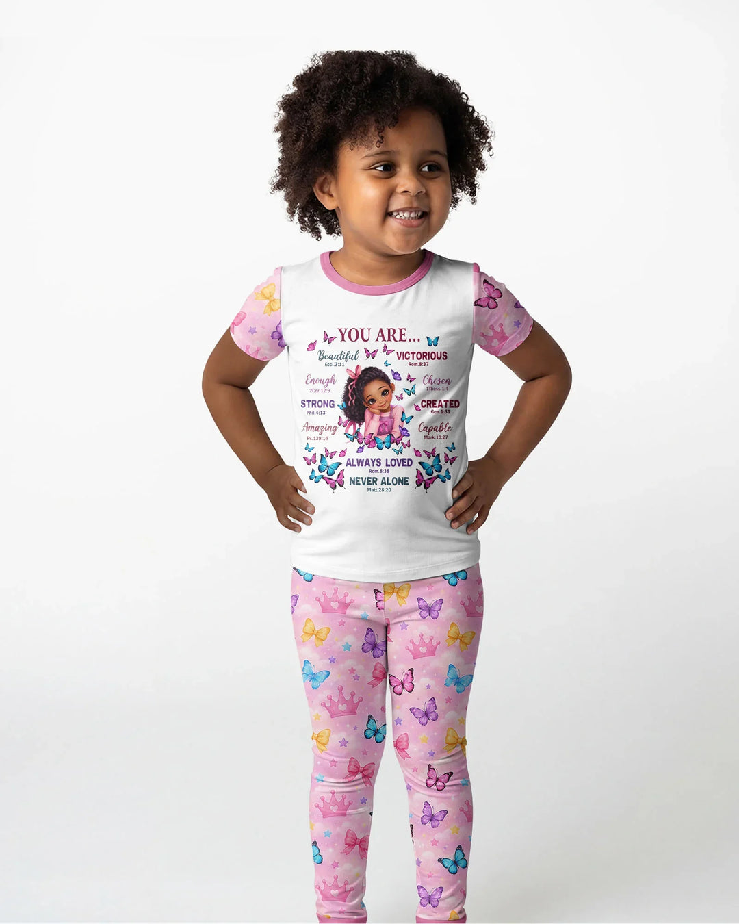 Zweiteiliges, kurzärmliges Pyjama-Set mit Marienkäfern