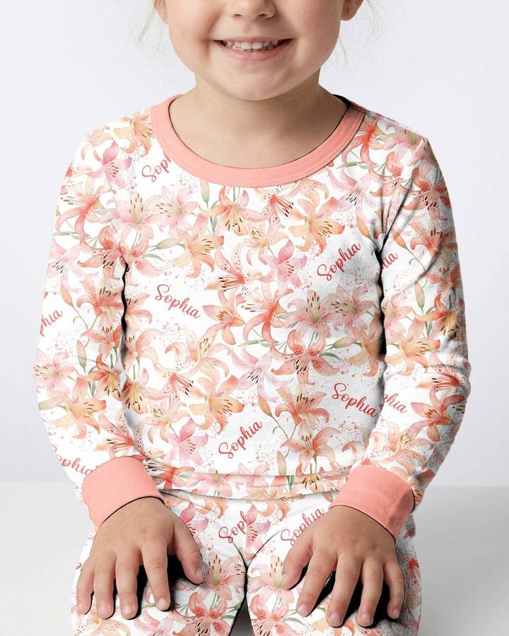 Zweiteiliges Langarm-Pyjama-Set mit Sommerfrüchten
