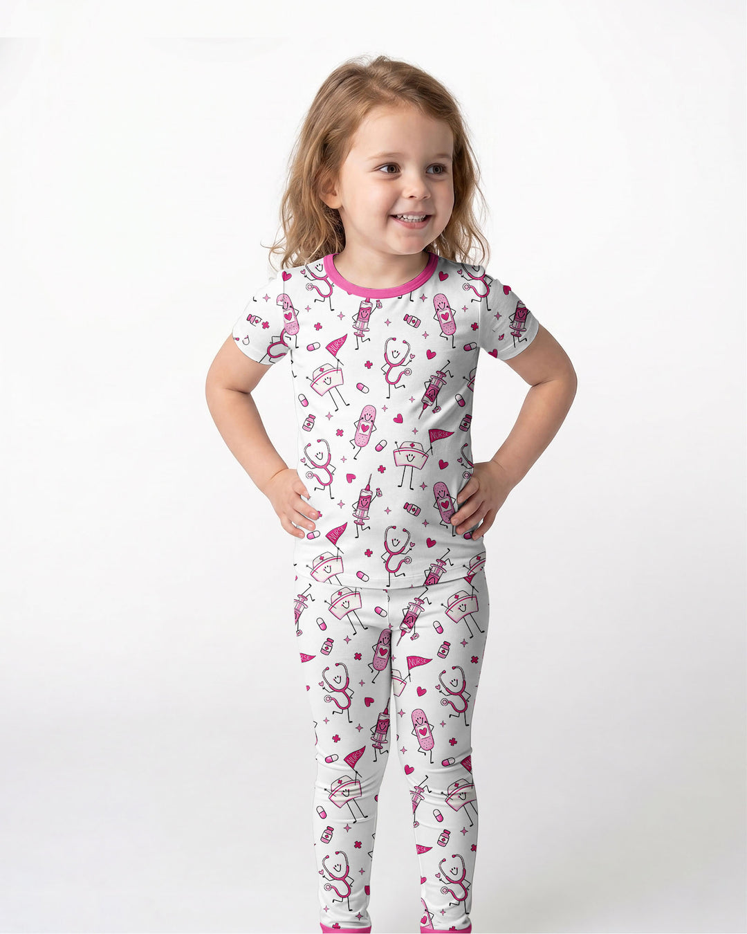Zweiteiliges, kurzärmliges Pyjama-Set mit Marienkäfern