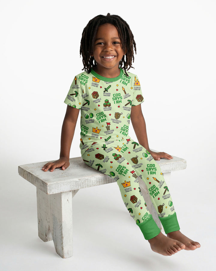 Zweiteiliges, kurzärmliges Pyjama-Set mit Marienkäfern