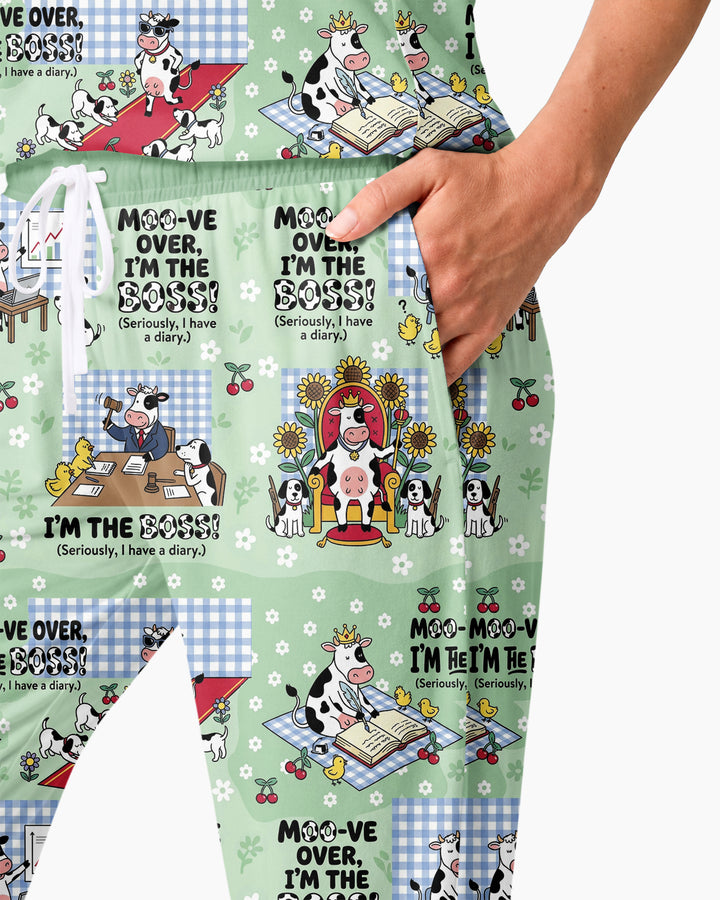 Moove Over Im The Boss Bamboo Women Pajama Set