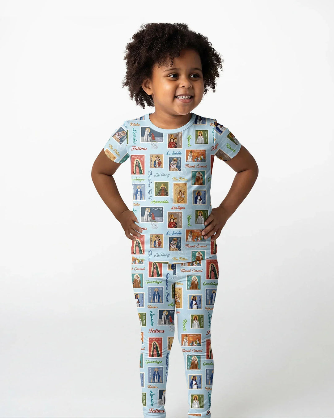 Zweiteiliges, kurzärmliges Pyjama-Set mit Marienkäfern