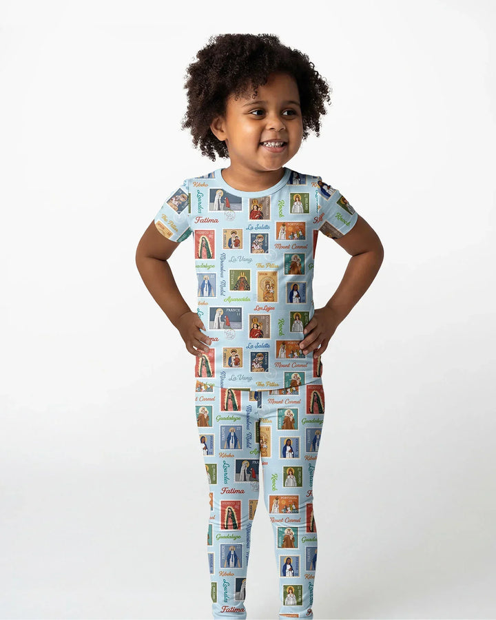Zweiteiliges, kurzärmliges Pyjama-Set mit Marienkäfern