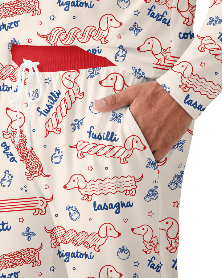 Dachshund Spagetti Bamboo Men's Pajama Set