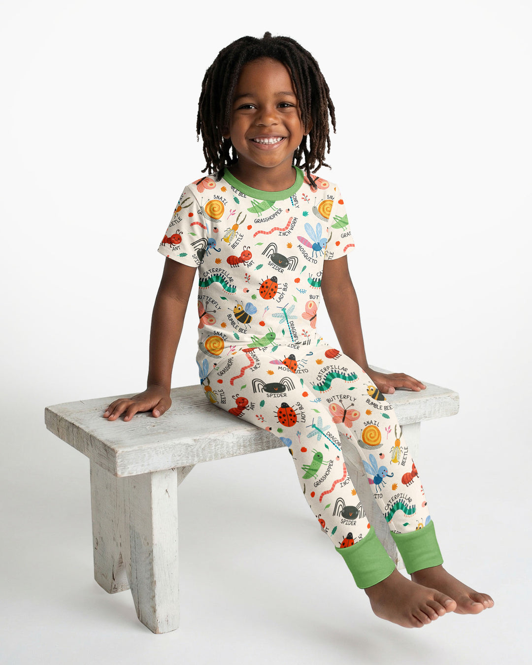 Zweiteiliges, kurzärmliges Pyjama-Set mit Marienkäfern