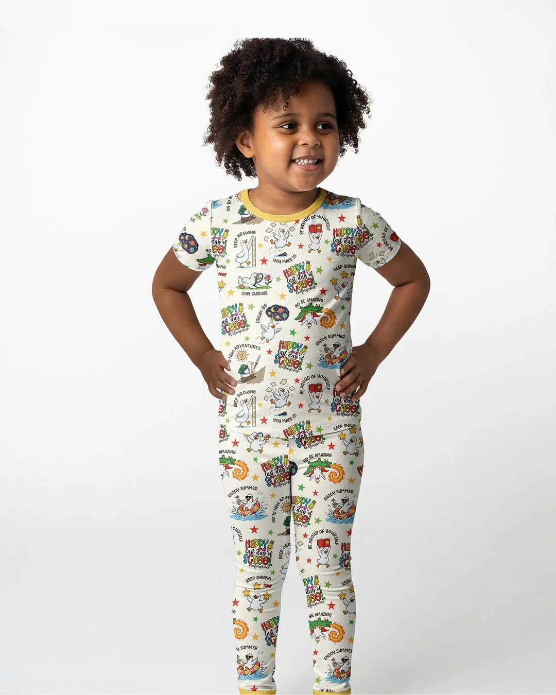 Zweiteiliges, kurzärmliges Pyjama-Set mit Marienkäfern