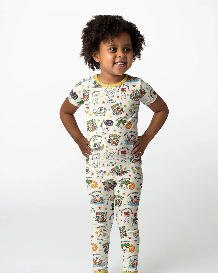 Zweiteiliges, kurzärmliges Pyjama-Set mit Marienkäfern