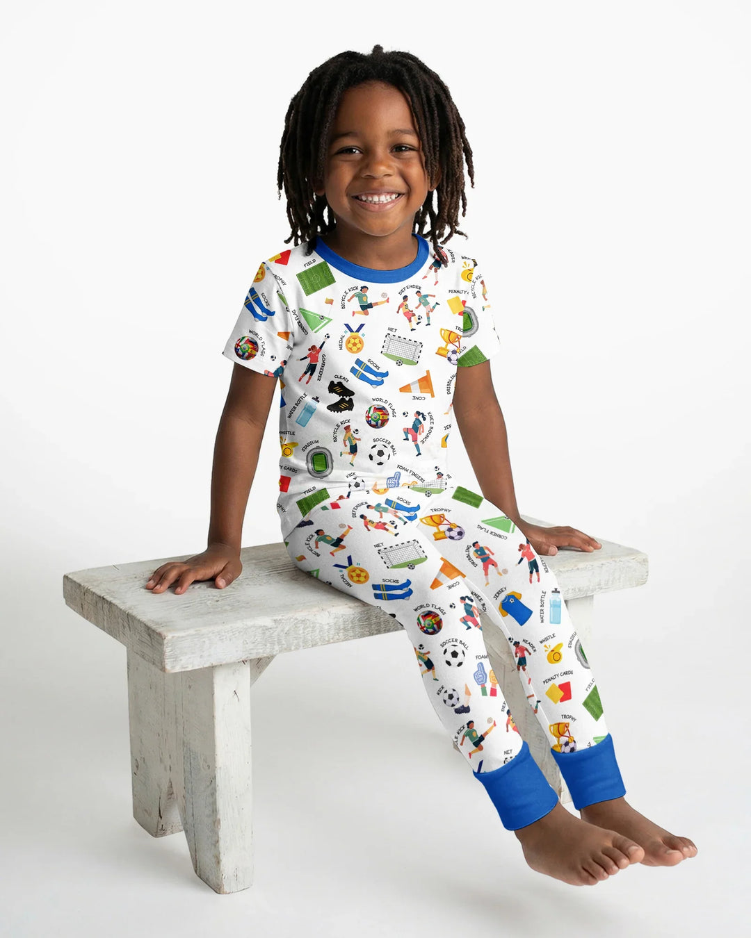 Zweiteiliges, kurzärmliges Pyjama-Set mit Marienkäfern