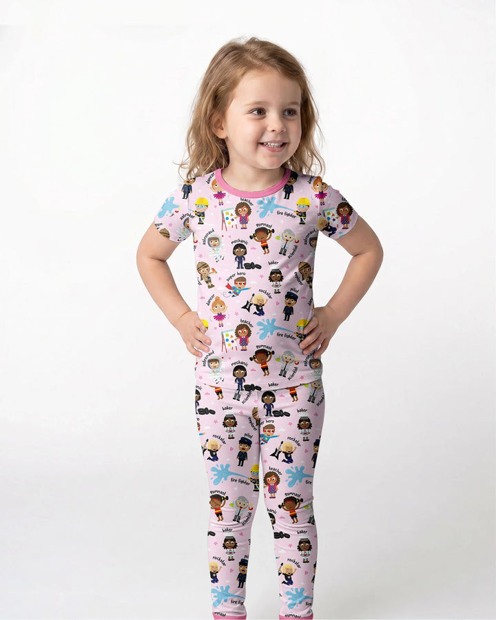 Zweiteiliges, kurzärmliges Pyjama-Set mit Marienkäfern