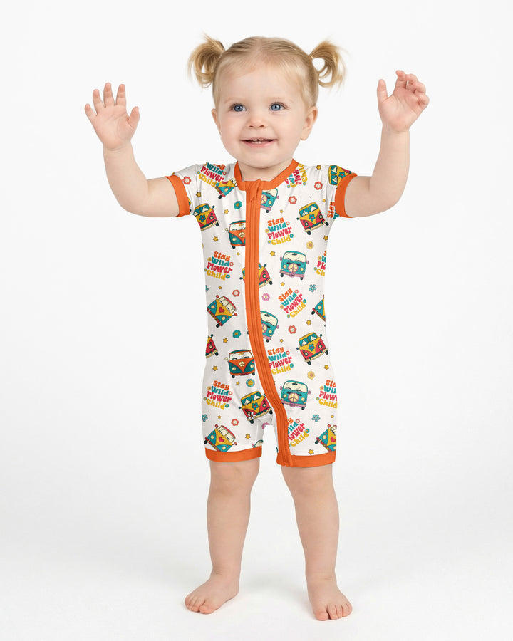 Stay Wild Flower Child Bamboo Shorty Zippy