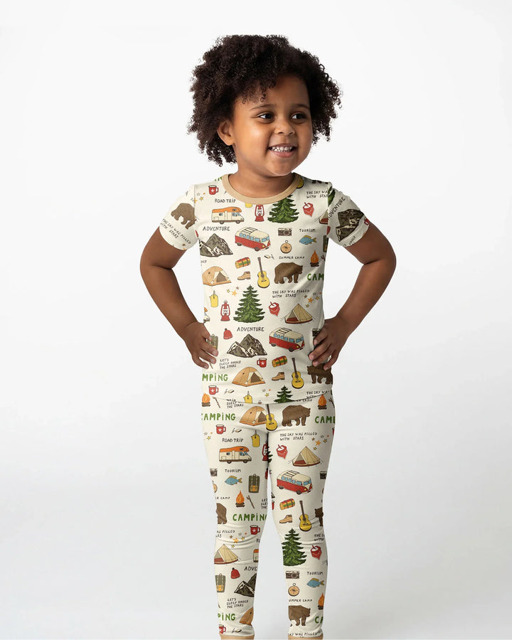 Zweiteiliges, kurzärmliges Pyjama-Set mit Marienkäfern