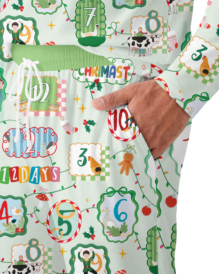 12 Christmas Prayers Bamboo Men's Pajama Set