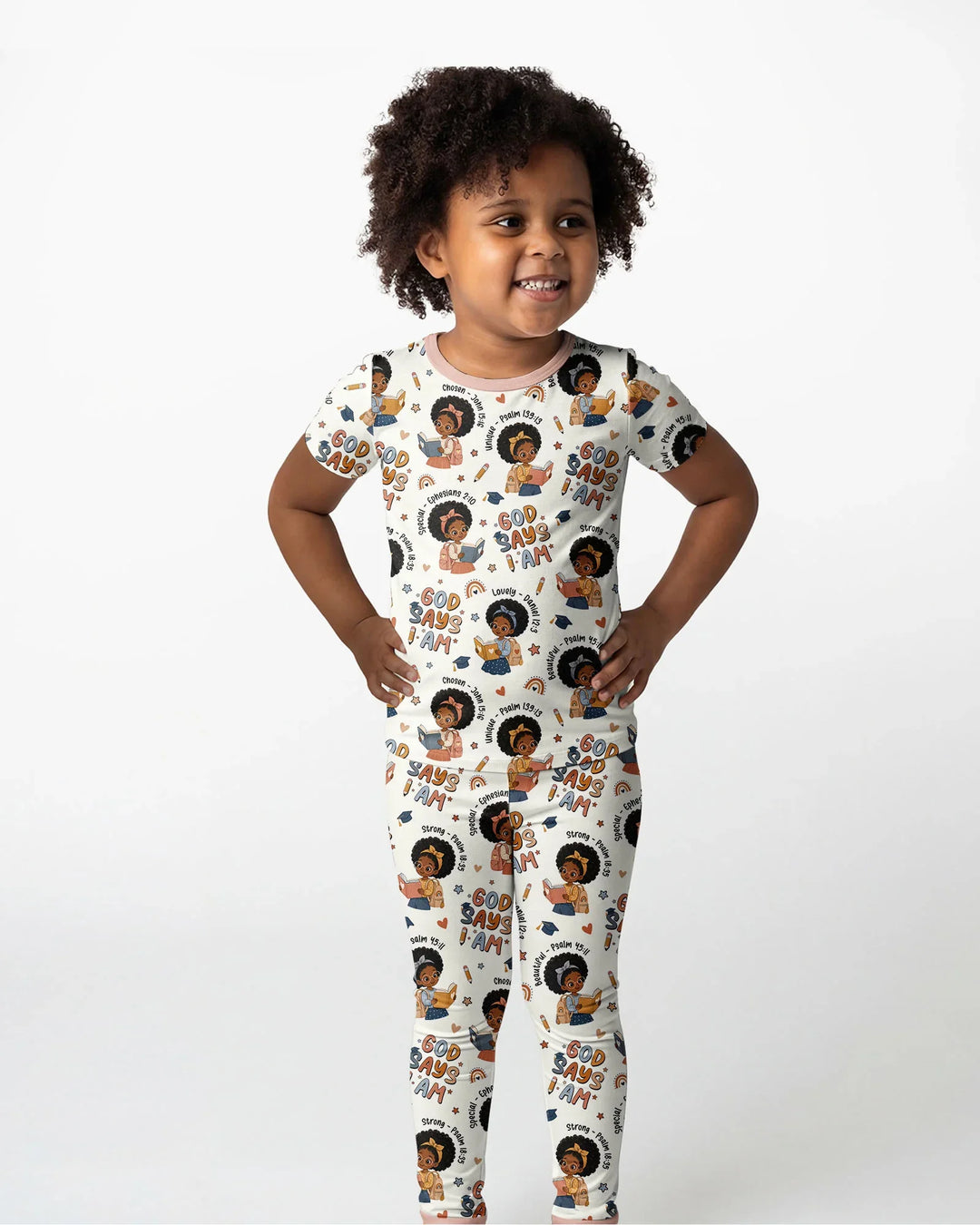 Zweiteiliges, kurzärmliges Pyjama-Set mit Marienkäfern