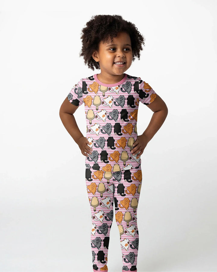 Zweiteiliges, kurzärmliges Pyjama-Set mit Marienkäfern