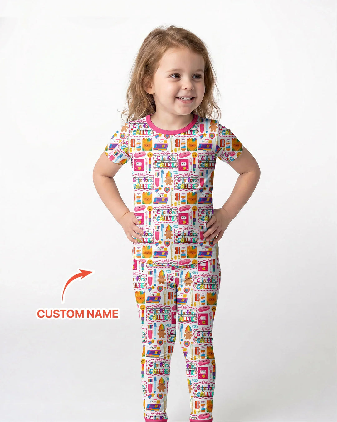 Zweiteiliges, kurzärmliges Pyjama-Set mit Marienkäfern