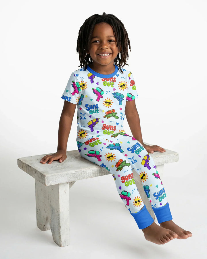 Zweiteiliges, kurzärmliges Pyjama-Set mit Marienkäfern