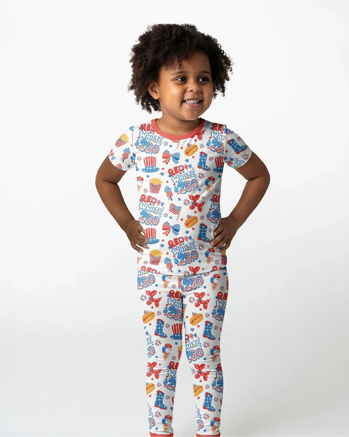 Zweiteiliges, kurzärmliges Pyjama-Set mit Marienkäfern