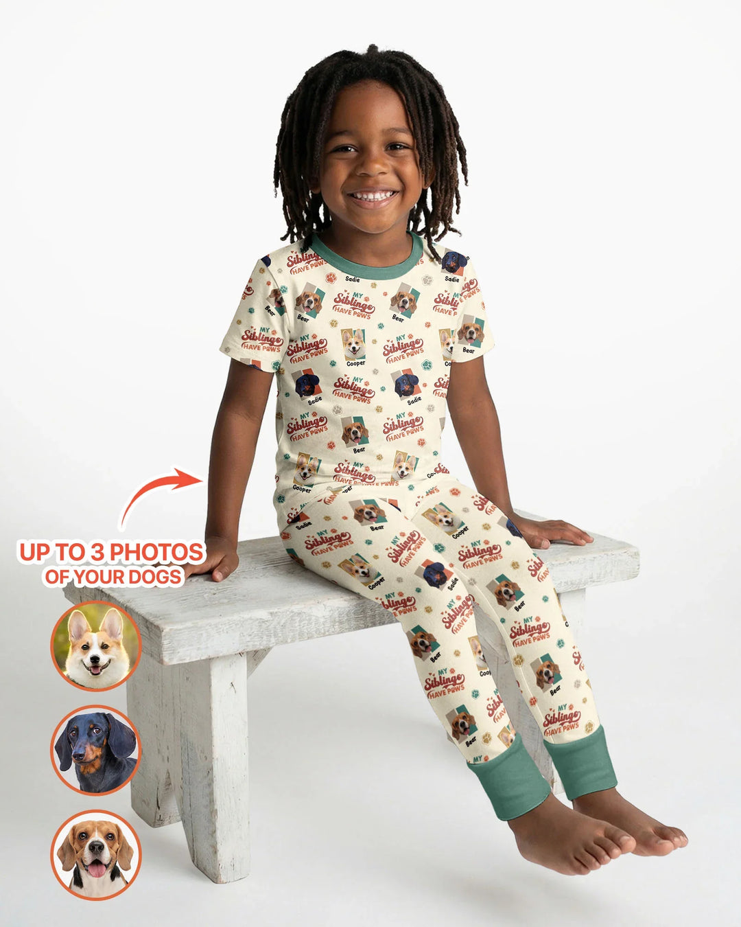 Zweiteiliges, kurzärmliges Pyjama-Set mit Marienkäfern